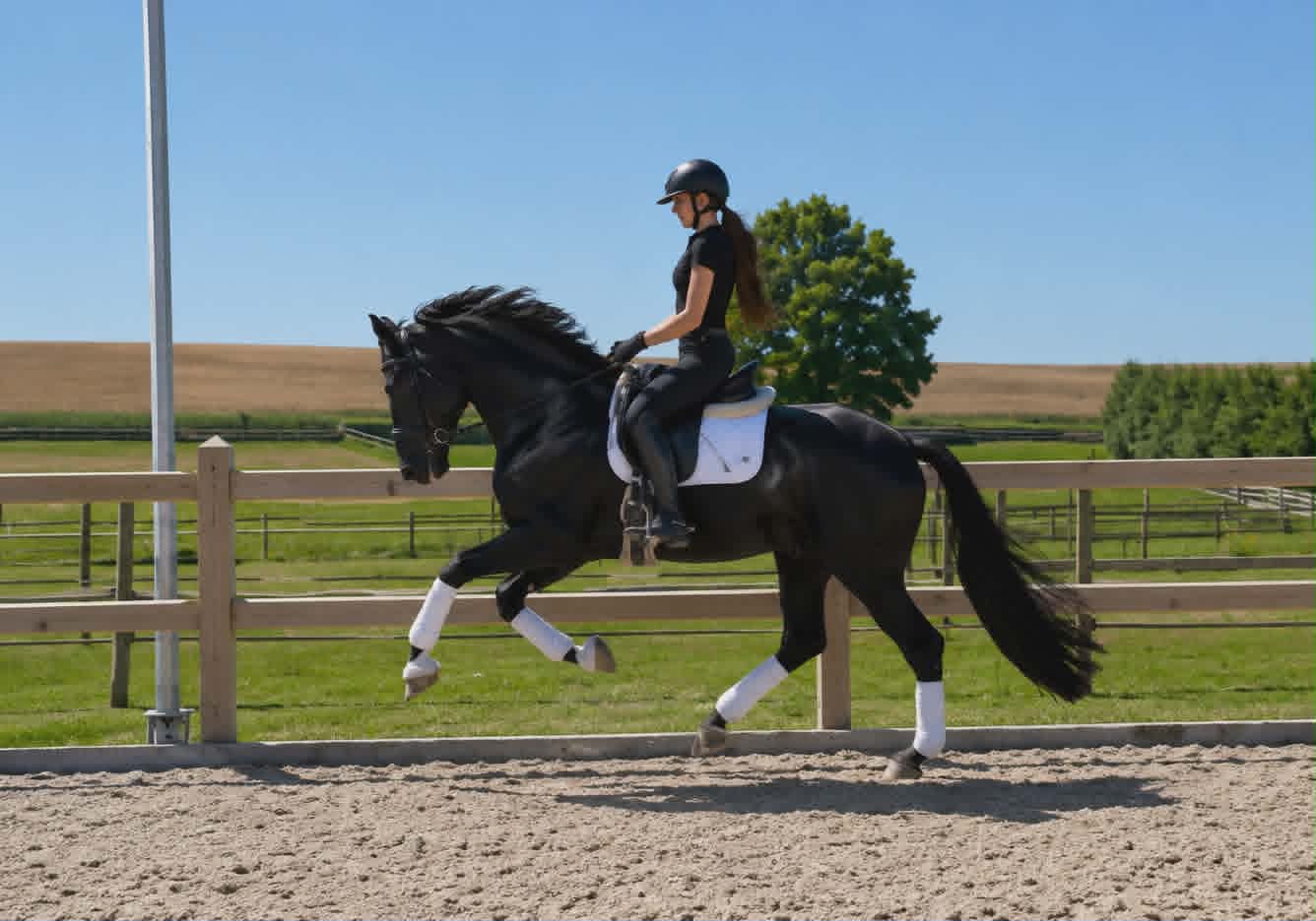 3 y.o. dark bay Dressage Stallion